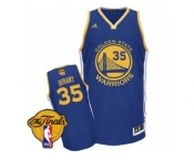 Youth Adidas Golden State Warriors #35 Kevin Durant Swingman Royal Blue Road 2017 The Finals Patch NBA Jersey