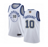 Youth Golden State Warriors #10 Tim Hardaway Authentic White Hardwood Classics 2019 Basketball Finals Bound Basketball Jersey