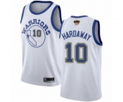 Youth Golden State Warriors #10 Tim Hardaway Authentic White Hardwood Classics 2019 Basketball Finals Bound Basketball Jersey