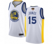 Youth Golden State Warriors #15 Damian Jones Authentic White 2019 Basketball Finals Bound Basketball Jersey - Association Edition