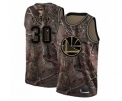 Youth Golden State Warriors #30 Stephen Curry Swingman Camo Realtree Collection Basketball 2019 Basketball Finals Bound Jersey