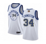 Youth Golden State Warriors #34 Shaun Livingston Authentic White Hardwood Classics 2019 Basketball Finals Bound Basketball Jersey