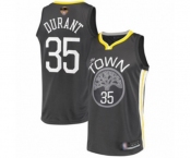 Youth Golden State Warriors #35 Kevin Durant Swingman Black 2019 Basketball Finals Bound Basketball Jersey - Statement Edition