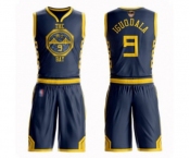 Youth Golden State Warriors #9 Andre Iguodala Swingman Navy Blue Basketball Suit 2019 Basketball Finals Bound Jersey - City Edition