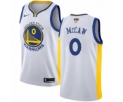 Youth Nike Golden State Warriors #0 Patrick McCaw Authentic White Home 2018 NBA Finals Bound NBA Jersey - Association Edition