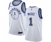 Youth Nike Golden State Warriors #1 JaVale McGee Swingman White Hardwood Classics NBA Jersey