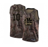 Youth Nike Golden State Warriors #10 Jacob Evans Swingman Camo Realtree Collection NBA Jersey
