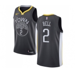 Youth Nike Golden State Warriors #2 Jordan Bell Swingman Black Alternate NBA Jersey - Statement Edition