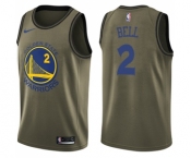 Youth Nike Golden State Warriors #2 Jordan Bell Swingman Green Salute to Service NBA Jersey