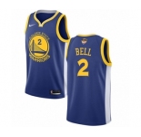 Youth Nike Golden State Warriors #2 Jordan Bell Swingman Royal Blue Road 2018 NBA Finals Bound NBA Jersey - Icon Edition