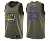 Youth Nike Golden State Warriors #23 Draymond Green Swingman Green Salute to Service 2018 NBA Finals Bound NBA Jersey