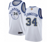 Youth Nike Golden State Warriors #34 Shaun Livingston Authentic White Hardwood Classics 2018 NBA Finals Bound NBA Jersey