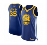 Youth Nike Golden State Warriors #35 Kevin Durant Authentic Royal Blue Road 2018 NBA Finals Bound NBA Jersey - Icon Edition