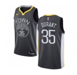Youth Nike Golden State Warriors #35 Kevin Durant Swingman Black Alternate NBA Jersey - Statement Edition