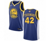 Youth Nike Golden State Warriors #42 Nate Thurmond Swingman Royal Blue Road 2018 NBA Finals Bound NBA Jersey - Icon Edition