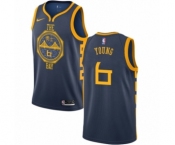 Youth Nike Golden State Warriors #6 Nick Young Swingman Navy Blue NBA Jersey - City Edition