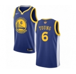 Youth Nike Golden State Warriors #6 Nick Young Swingman Royal Blue Road 2018 NBA Finals Bound NBA Jersey - Icon Edition
