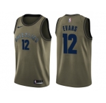 Men Nike Memphis Grizzlies #12 Tyreke Evans Green Salute to Service NBA Swingman Jersey