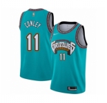 Men's Memphis Grizzlies #11 Mike Conley Authentic Green Hardwood Classic Basketball Jersey