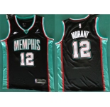 Men's Memphis Grizzlies #12 Ja Morant Black 2025 Classic Edition Stitched Basketball Jersey1