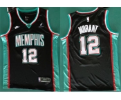 Men's Memphis Grizzlies #12 Ja Morant Black 2025 Classic Edition Stitched Basketball Jersey1