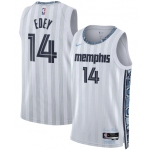 Men's Memphis Grizzlies #14 Zach Edey Gray 2025-26 City Edition Swingman Stitched Jersey