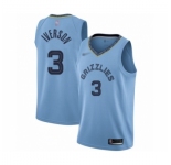 Men's Memphis Grizzlies #3 Allen Iverson Authentic Blue Finished Basketball Jersey Statement Edition