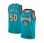 Men's Memphis Grizzlies #50 Zach Randolph Authentic Green Hardwood Classic Basketball Jersey