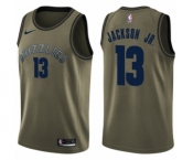 Men's Nike Memphis Grizzlies #13 Jaren Jackson Jr. Swingman Green Salute to Service NBA Jersey