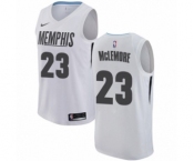 Men's Nike Memphis Grizzlies #23 Ben McLemore Authentic White NBA Jersey - City Edition