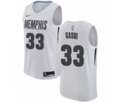 Men's Nike Memphis Grizzlies #33 Marc Gasol Authentic White NBA Jersey - City Edition