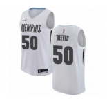 Men's Nike Memphis Grizzlies #50 Bryant Reeves Authentic White NBA Jersey - City Edition