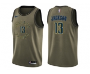 Men Nike Indiana Pacers #13 Mark Jackson Green Salute to Service NBA Swingman Jersey