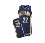 Men's Adidas Indiana Pacers #22 Jeremy Evans Authentic Navy Blue Road NBA Jersey