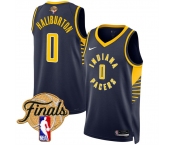 Men's Indiana Pacers #0 Tyrese Haliburton Navy 2025 Finals Icon Edition Stitched Basketball Jersey