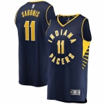 Men's Indiana Pacers #11 Domantas Sabonis Fanatics Branded Navy 2020-21 Fast Break Player Jersey