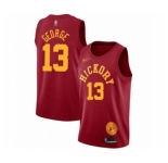 Men's Indiana Pacers #13 Paul George Authentic Red Hardwood Classics Basketball Jersey