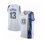Men's Indiana Pacers #13 Paul George Swingman White Basketball Jersey 2019-20 City Edition