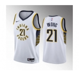 Men's Indiana Pacers #21 Isaiah Wong White 2023 Draft Association Edition Stitched Basketball Jersey