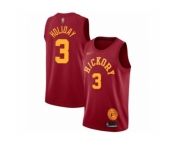Men's Indiana Pacers #3 Aaron Holiday Authentic Red Hardwood Classics Basketball Jersey