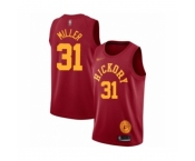 Men's Indiana Pacers #31 Reggie Miller Authentic Red Hardwood Classics Basketball Jersey