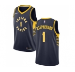 Men's Nike Indiana Pacers #1 Lance Stephenson Swingman Navy Blue Road NBA Jersey - Icon Edition