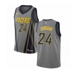 Men's Nike Indiana Pacers #24 Alize Johnson Authentic Gray NBA Jersey - City Edition