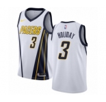 Men's Nike Indiana Pacers #3 Aaron Holiday White Swingman Jersey - Earned Edition