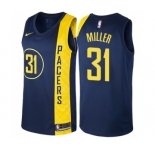 Men's Nike Indiana Pacers #31 Reggie Miller Authentic Navy Blue NBA Jersey - City Edition