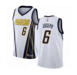 Men's Nike Indiana Pacers #6 Cory Joseph White Swingman Jersey - Earned Edition
