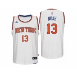 Men New York Knicks #13 Joakim Noah Home White New Swingman Jersey