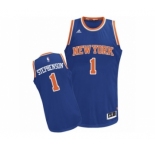 Men's Adidas New York Knicks #1 Lance Stephenson Swingman Royal Blue Road NBA Jersey