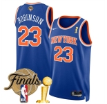 Men's New Yok Knicks #23 Mitchell Robinson Blue 2026 Finals Patch And Finals Champions Patch Icon Edition Stitched Basketball Jersey
