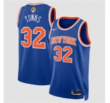 Men's New Yok Knicks #32 Karl-Anthony Blue 2026 Finals Patch Icon Edition Stitched Basketball Jersey